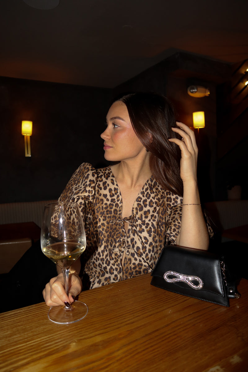 Puff sleeve blouse - Leopard