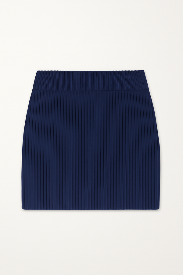 Jupe courte - Tricot marine
