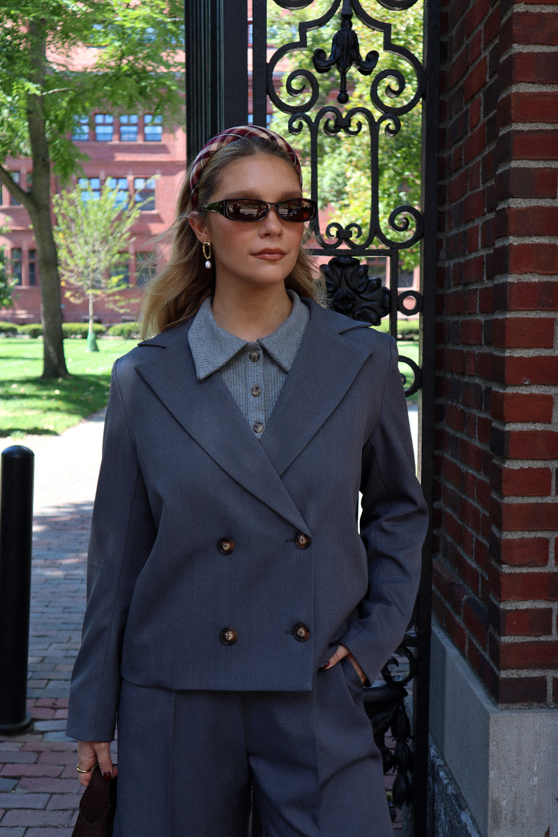 Trench court - Charcoal chiné