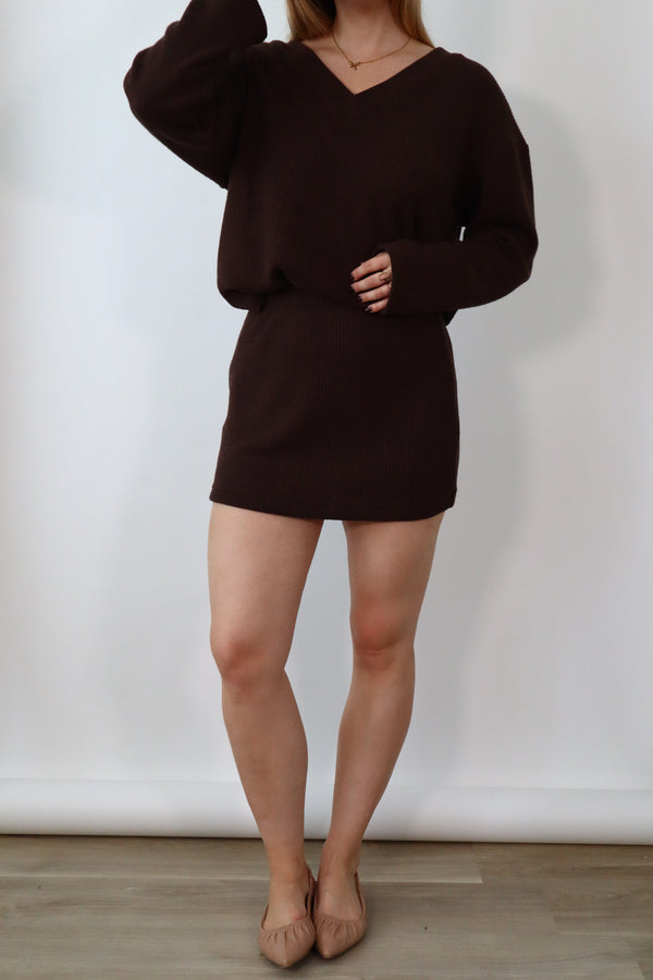 Jupe courte - Tricot espresso