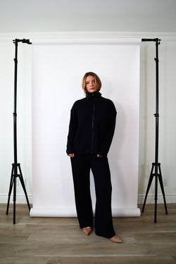 Cardigan à zip - Tricot marine