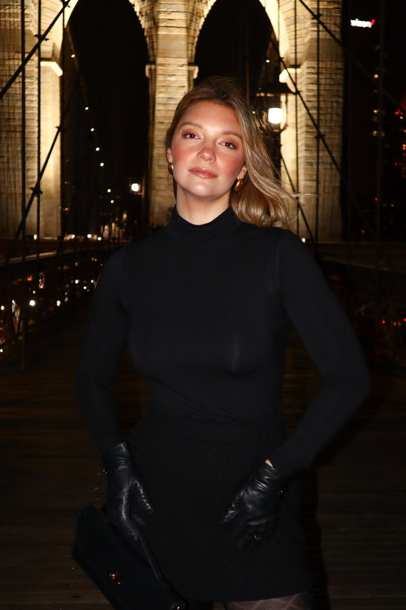 Col roulé - Bambou noir