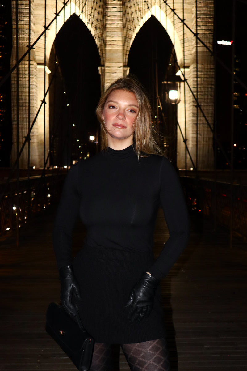 Col roulé - Bambou noir