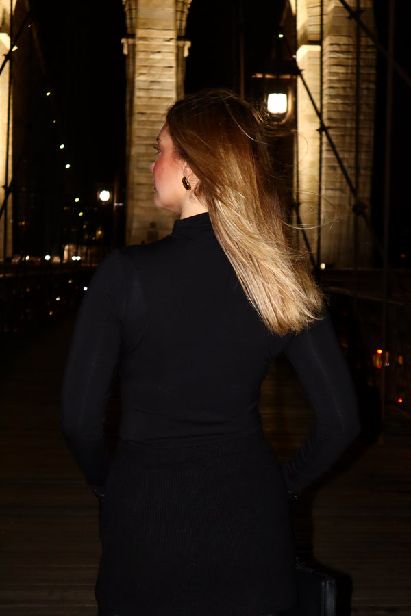 Col roulé - Bambou noir