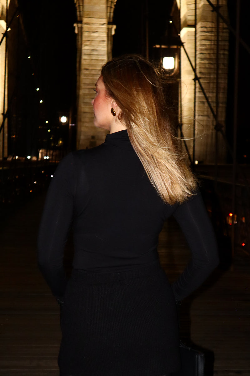 Col roulé - Bambou noir