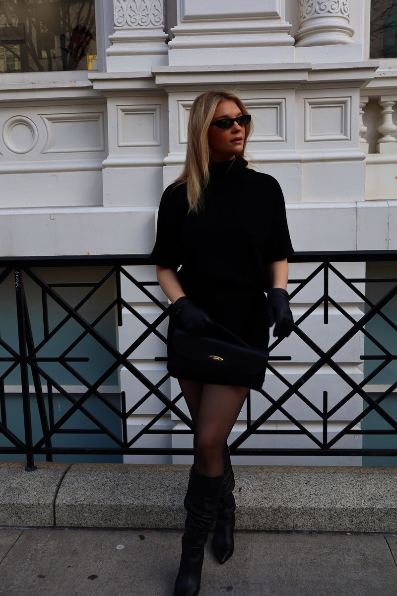 T-shirt turtleneck - Tricot noir