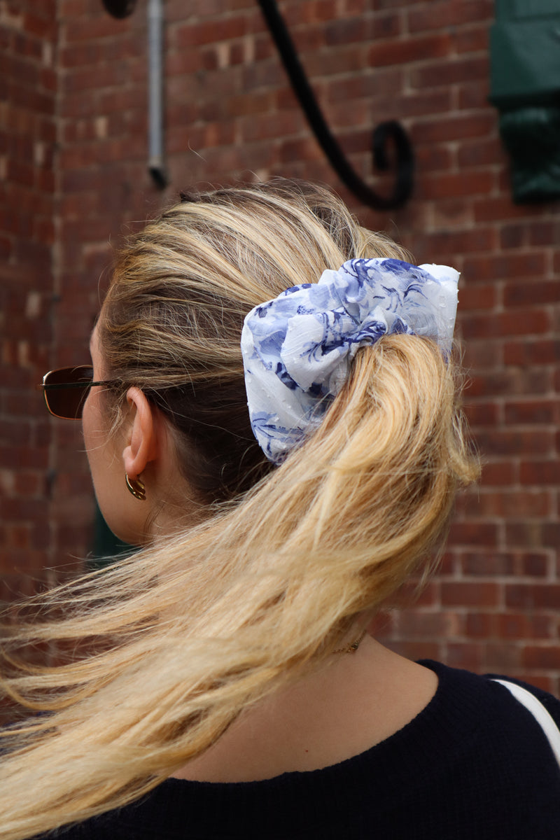 ChouChou Chouchou XXL - Motif floral bleu – Mimz