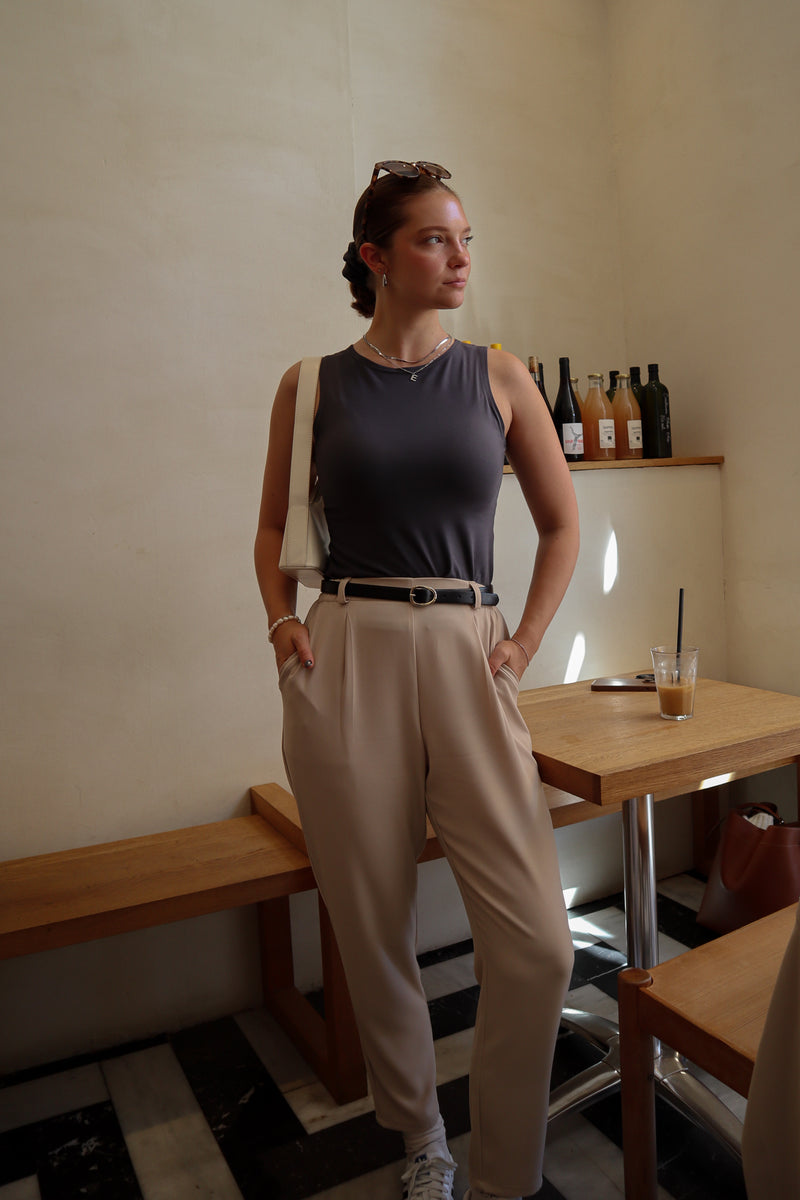 Camisole - Charcoal cotton