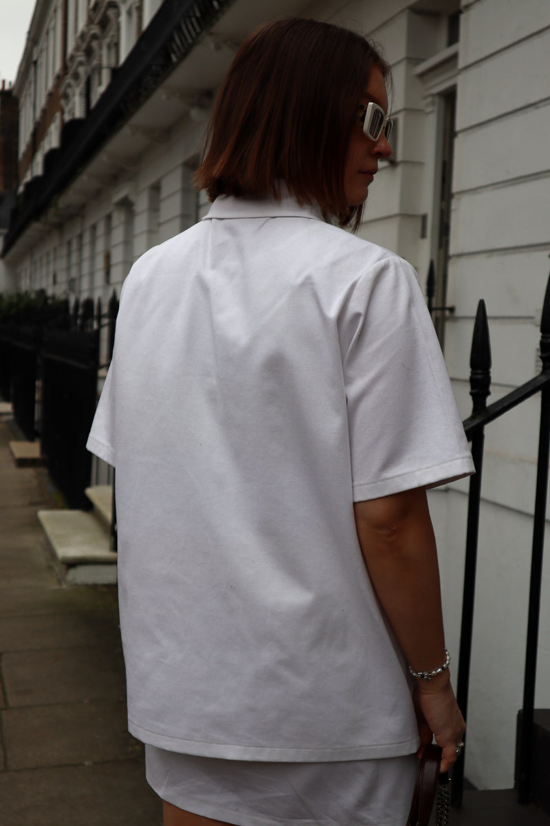 Short sleeve shirt - White denim 