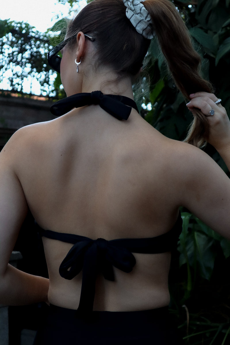 Haut de bikini bandeau licou - Noir