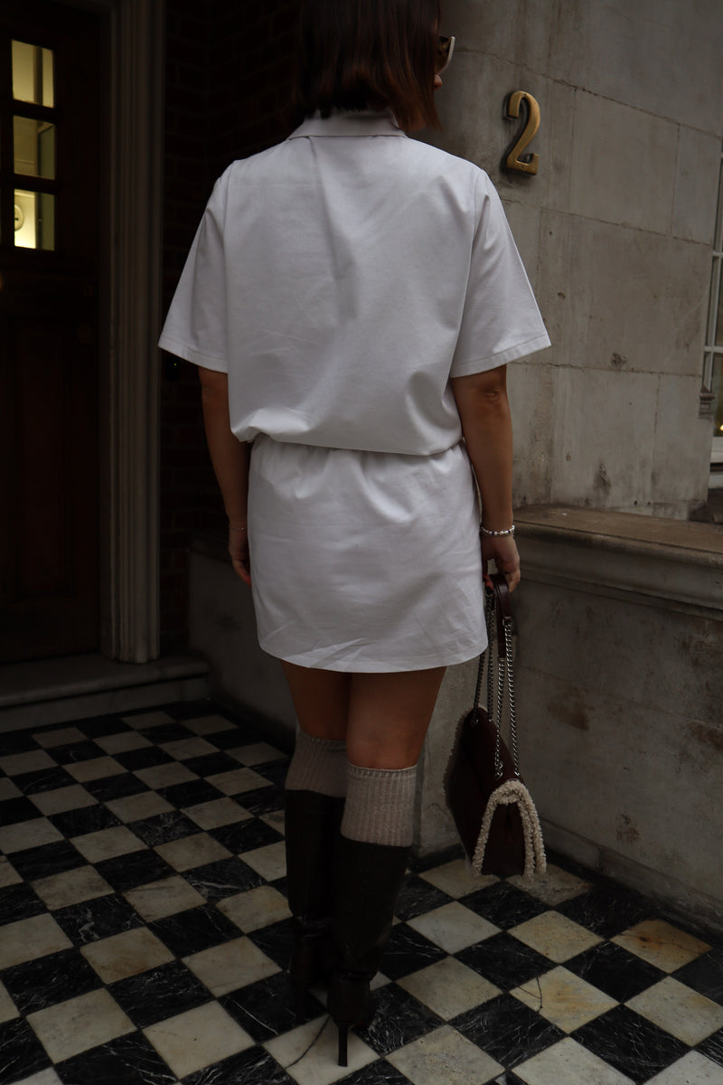 Short skirt - White denim 