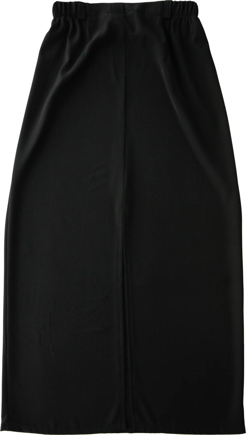 Center slit maxi skirt - Black 