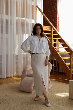 Blouse ample - Lin ivoire