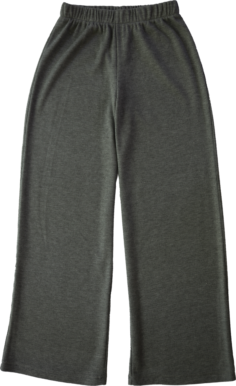 Pantalon droit - Tricot gris