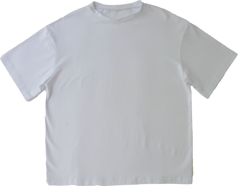 Loose T-Shirt - White Cotton 