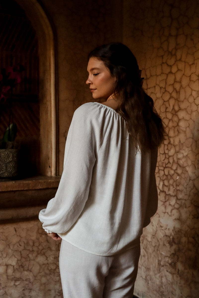 Doll Blouse - Lin ivoire