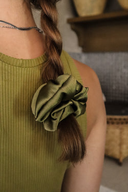 Chouchou - Satin olive