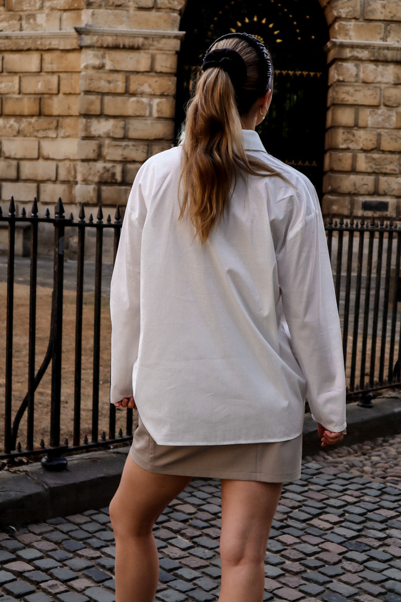 Chemise à manches longues - Coton blanc