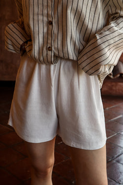Shorts - Ivory linen 